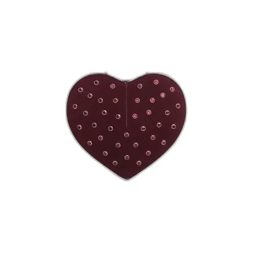 Rhinestone Heart-Shaped Shoulder Bag