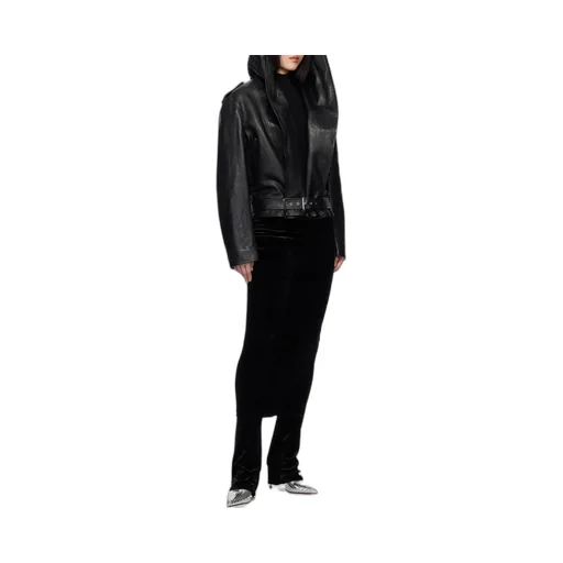 Hooded Biker Jacket