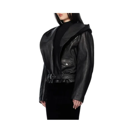 Hooded Biker Jacket