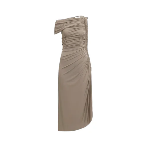 Draped Asymmetrical Cut Dress
