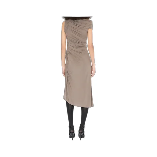 Draped Asymmetrical Cut Dress