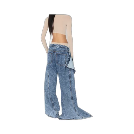 Wide Leg Wrap Jeans