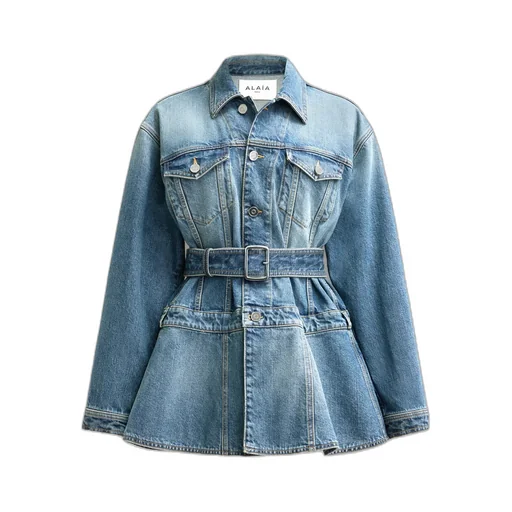 Denim Peplum Jacket