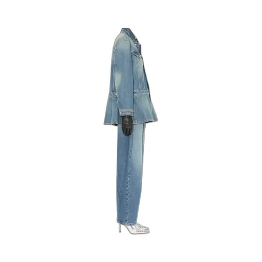 Denim Peplum Jacket