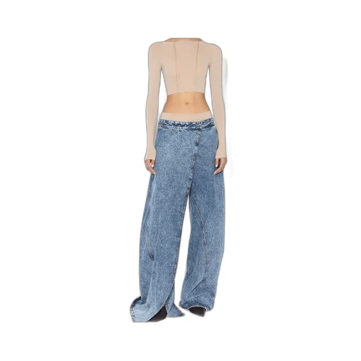 Wide Leg Wrap Jeans
