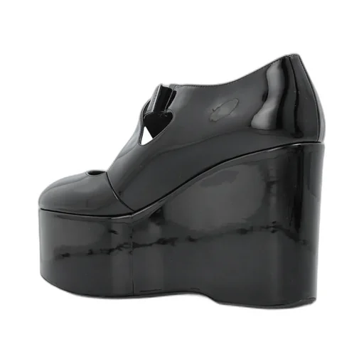 110Mm Wedge Leather Pumps