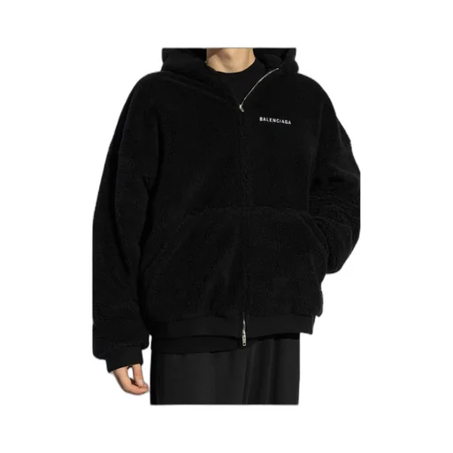 Logo Embroidered Zip-Up Hoodie