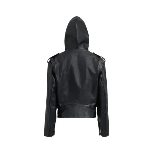 Hooded Biker Jacket