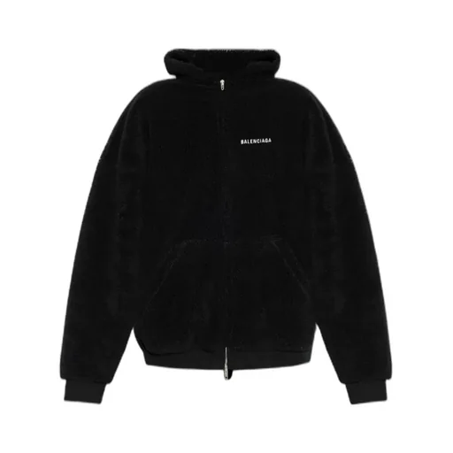 Logo Embroidered Zip-Up Hoodie
