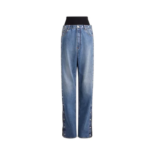 Layered Wide-Leg Jeans