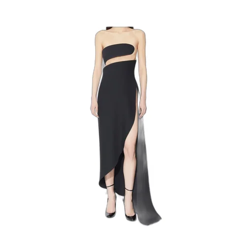 Strapless Fluid Spiral Dress
