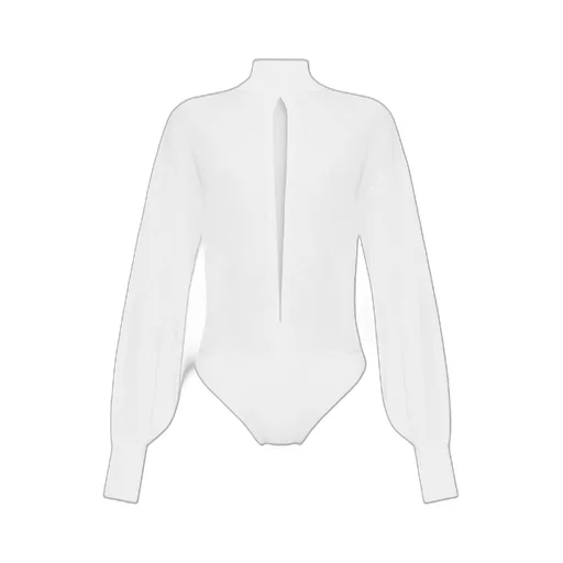 High-Collar Long-Sleeved Jumpsuit