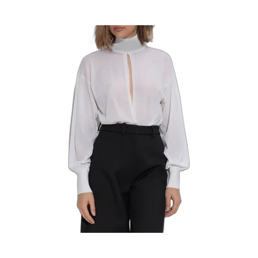 High-Collar Long-Sleeved Jumpsuit