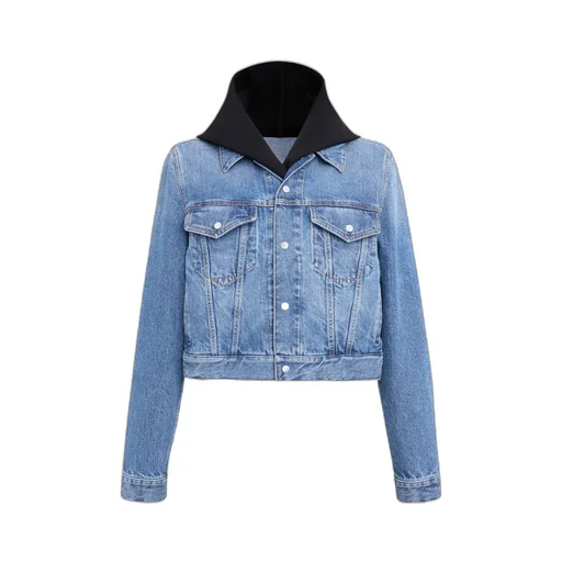 Buttoned Long-Sleeved Denim Jacket