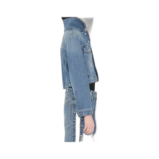 Buttoned Long-Sleeved Denim Jacket