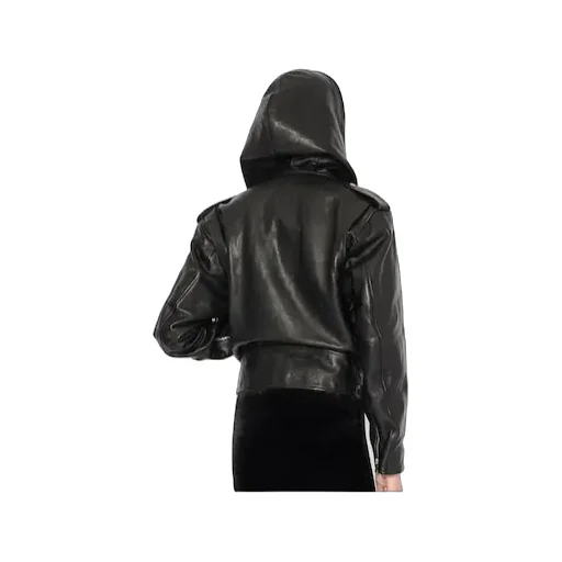 Hooded Biker Jacket