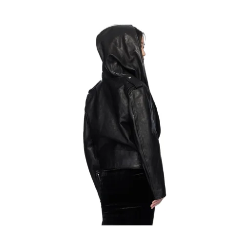 Hooded Biker Jacket
