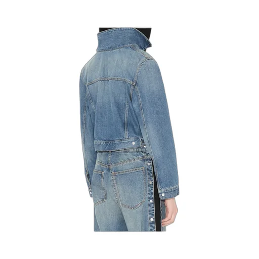 Buttoned Long-Sleeved Denim Jacket