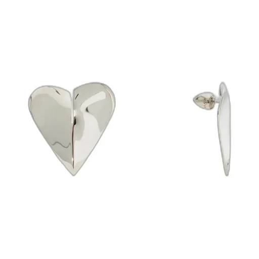 Le Coeur Heart-Shaped Polished Earrings