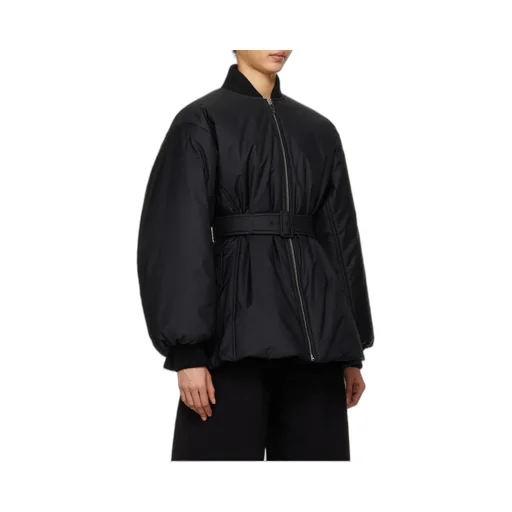 Zip-Up Belted Bomber Jacket