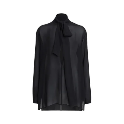 Pussy-Bow Collar Georgette Blouse