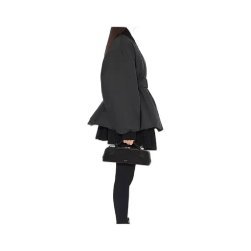 Zip-Up Belted Bomber Jacket