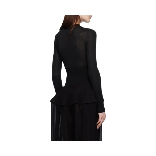 Round-Collar And Long-Sleeved Jumpsuit