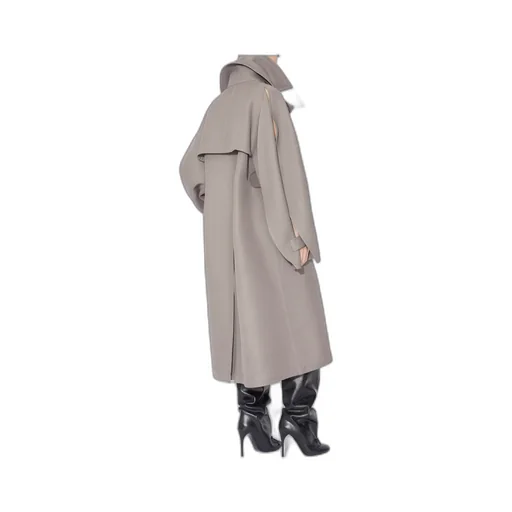 Tie-Waisted Mid-Length Coat