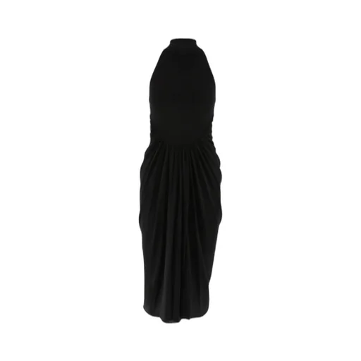 Sleeveless Gathered Draped Maxi Dress