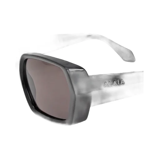 Logo Lettering Geometric Frame Sunglasses