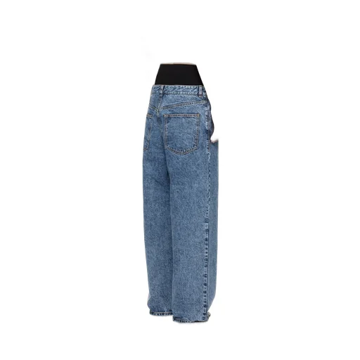 Knit Band Denim Jeans