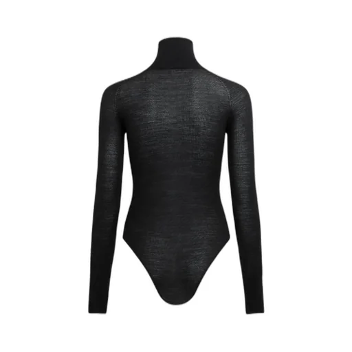 Semi-Sheer Knitted Bodysuit