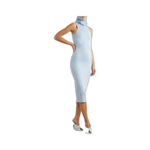 Hooded Stretch Knitted Dress