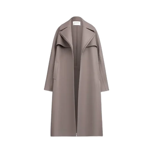 Tie-Waisted Mid-Length Coat