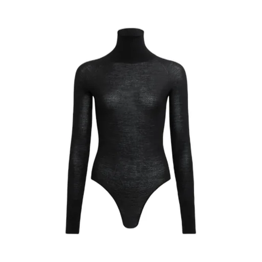 Semi-Sheer Knitted Bodysuit