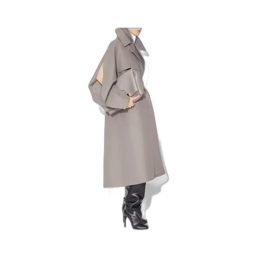 Tie-Waisted Mid-Length Coat