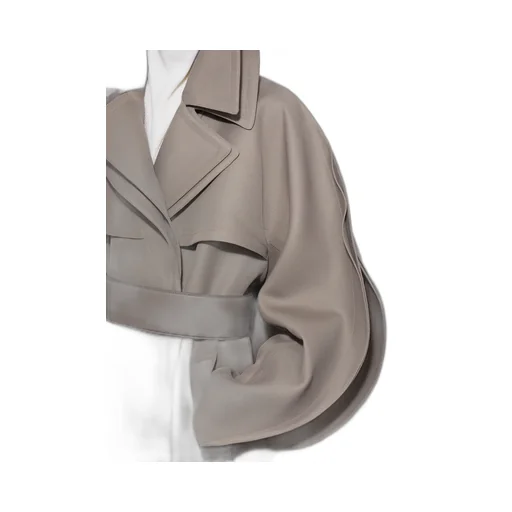 Tie-Waisted Mid-Length Coat