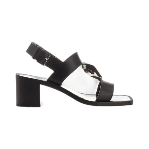 Square Toe Heart Embellished Sandals