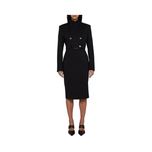 Upstitched Circle Midi Pencil Skirt