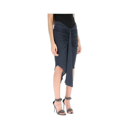 Gathered-Detailing Draped Skirt