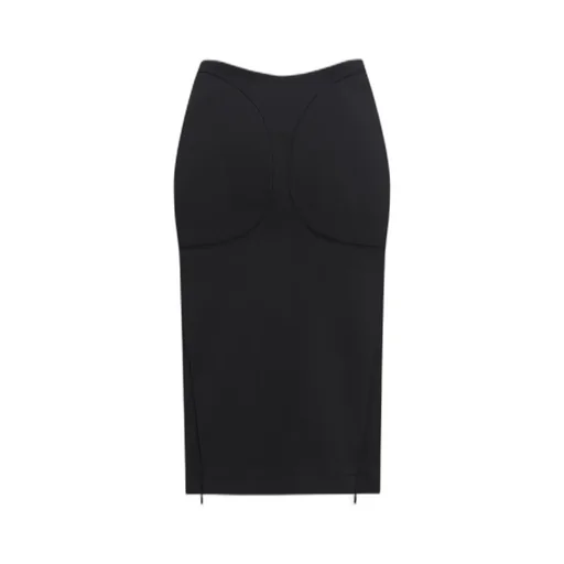 Upstitched Circle Midi Pencil Skirt