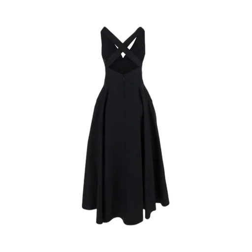 V-Neck Flared Sleeveless Dress