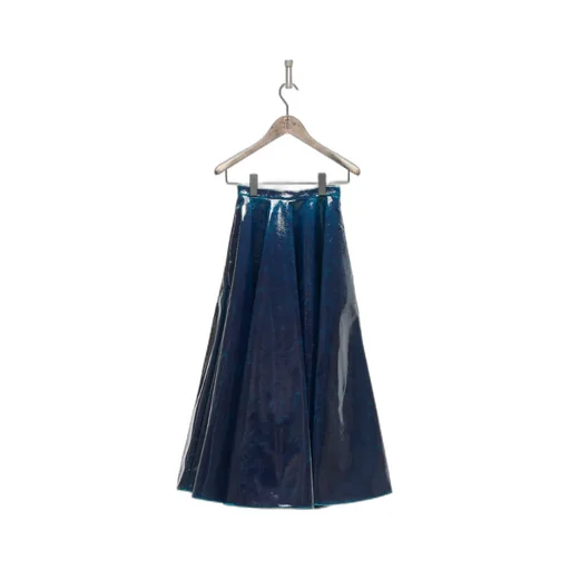 High-Waist Flared Midi Skirt