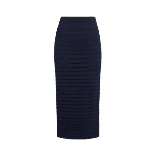 3D-Pleated Midi Skirt