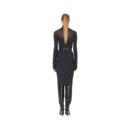 Embossed Pencil Skirt
