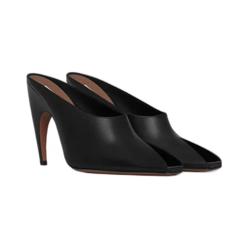 Shark Heeled Mules