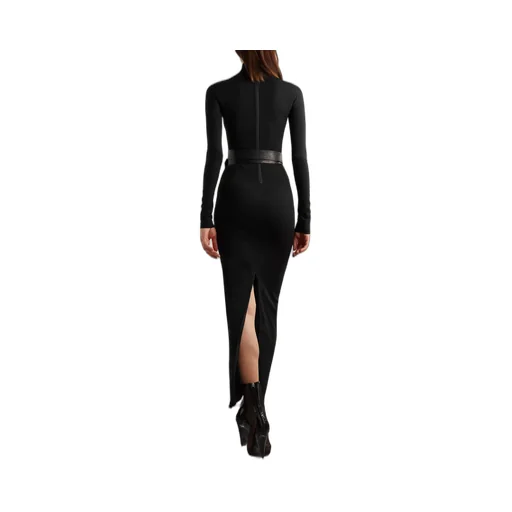 High-Necked And Long-Sleeved Dress