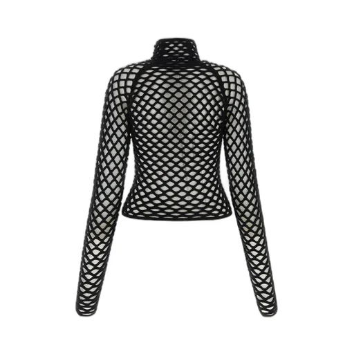 Knitted Turtleneck Cage Pullover