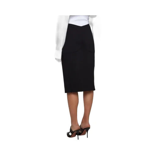 Upstitched Circle Midi Pencil Skirt