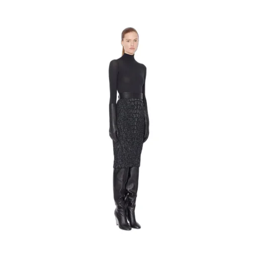 Embossed Pencil Skirt